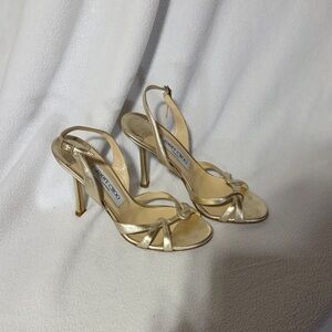 Jimmy Choo Elegant Gold Heels